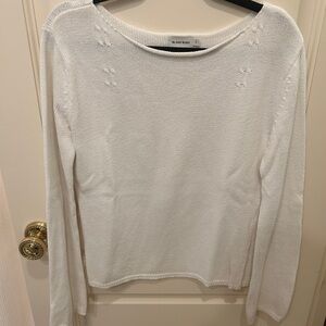 Blanc Bleu Classic White Knit Sweater